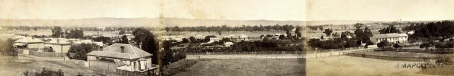 Panoramic View From Sussex Street, North Adelaide, c1872-1875, By Townsend Duryea